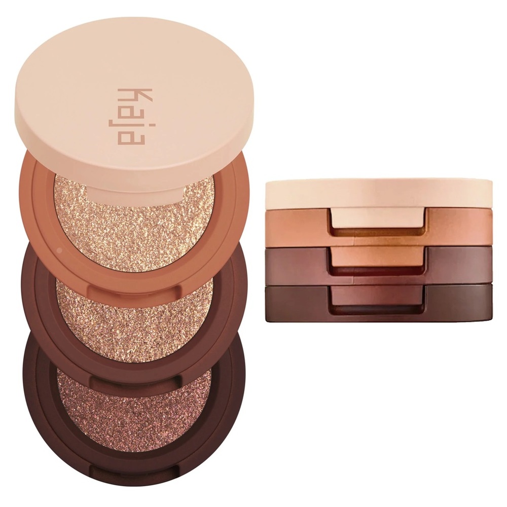 Kaja Toasted Caramel Beauty Bento Bouncy Shimmer Eyeshadow Trio- gold, bronze